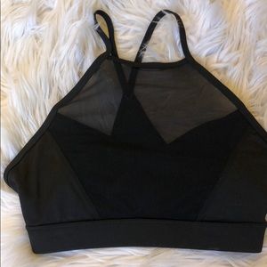 Forever 21 Black mesh sports bra